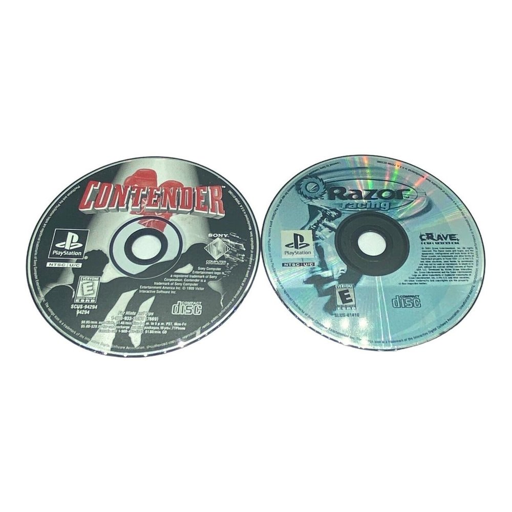 Contender & Razor Racing Video Game PS1 Playstation DISC Only LOT 2